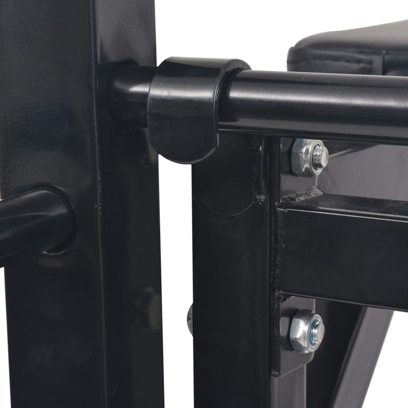 vidaXL Wall-mounted Multi-functional Fitness Power Tower Black