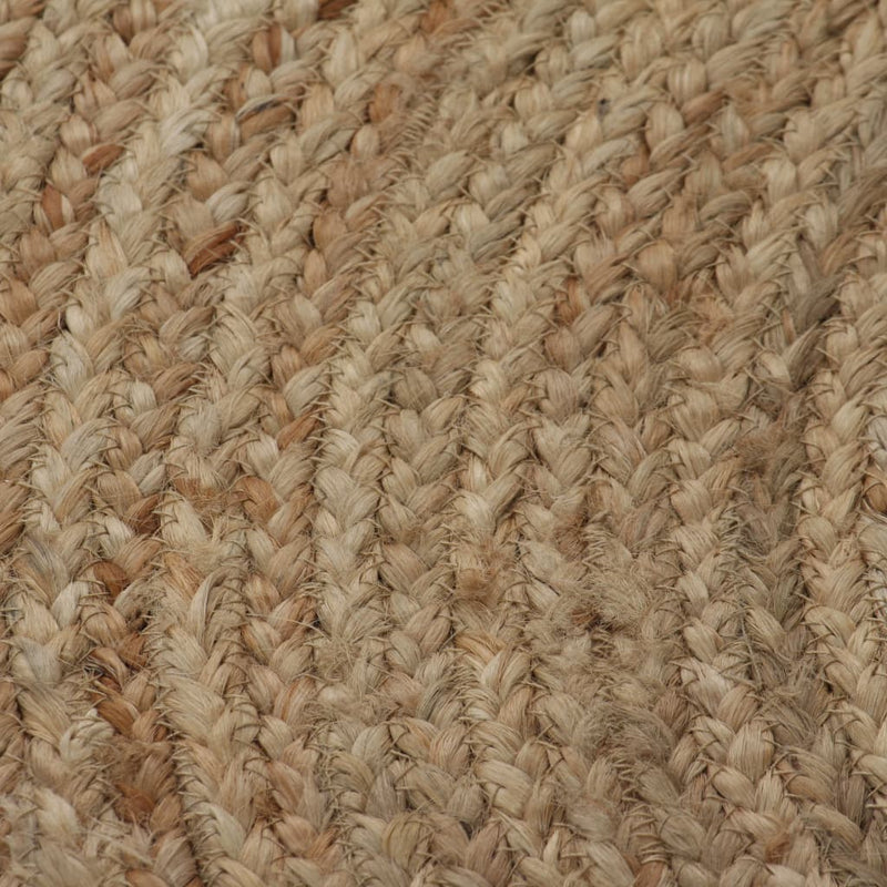vidaXL Area Rug Braided Jute 150 cm Round