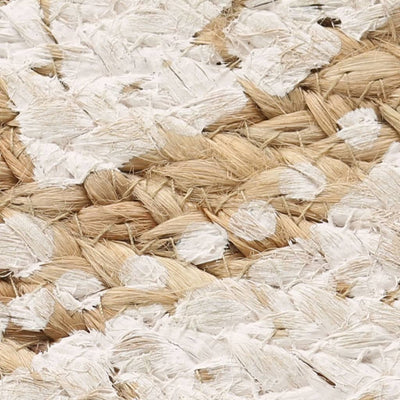 vidaXL Area Rug Braided Jute Printed 120 cm Round