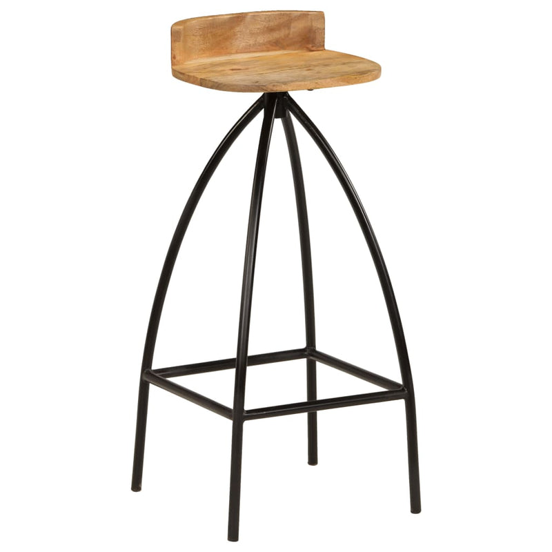 vidaXL Bar Chairs 2 pcs Solid Mango Wood