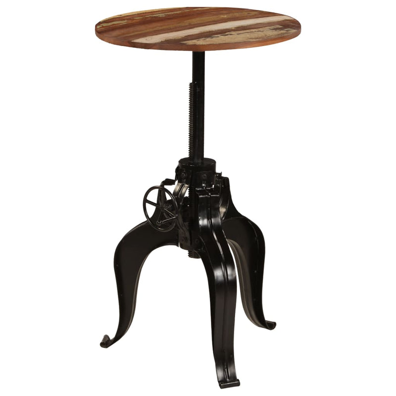 vidaXL Bar Table Solid Reclaimed Wood 60x(76-110) cm