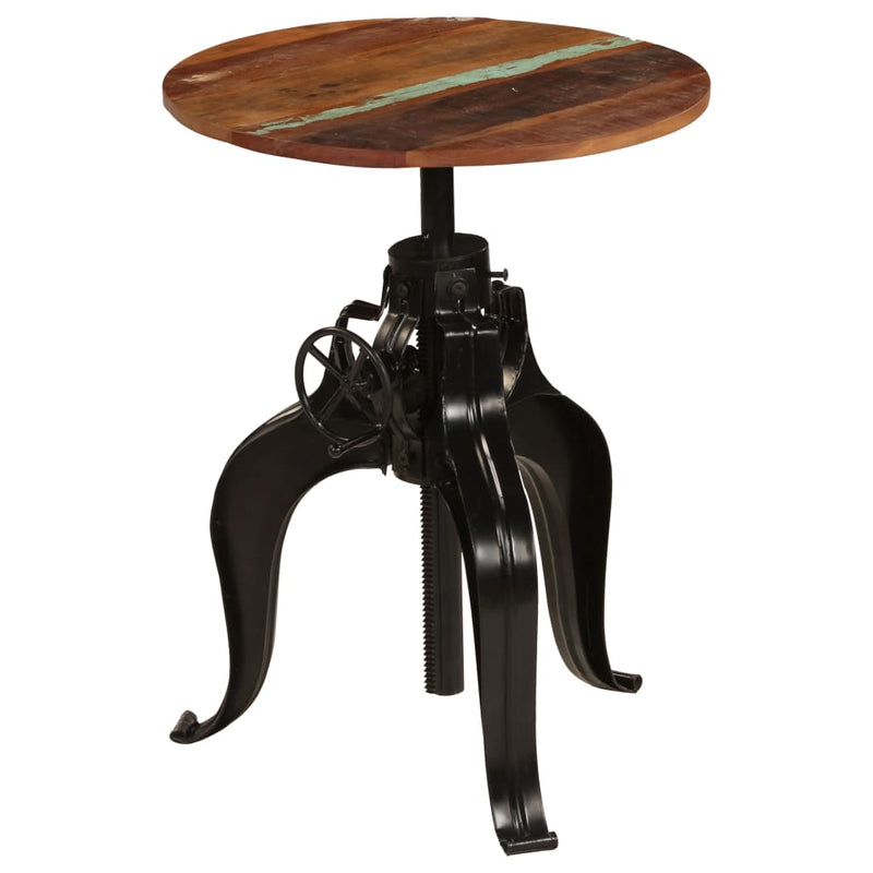 vidaXL Bar Table Solid Reclaimed Wood 60x(76-110) cm