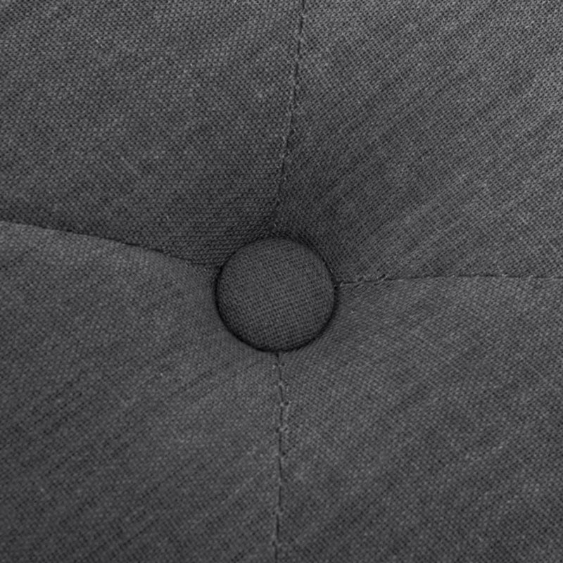 vidaXL Bench Linen Solid Wood 110x38x48 cm Dark Grey