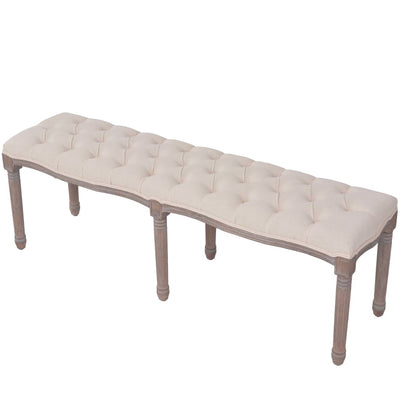 vidaXL Bench Linen Solid Wood 150x40x48 cm Dark Grey