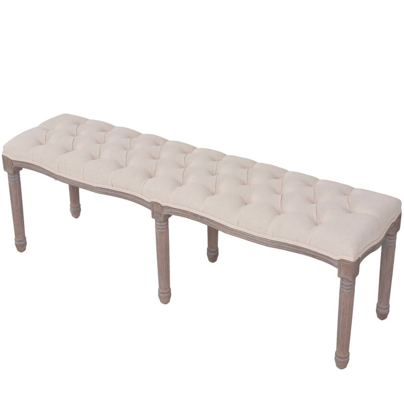 vidaXL Bench Linen Solid Wood 150x40x48 cm Dark Grey