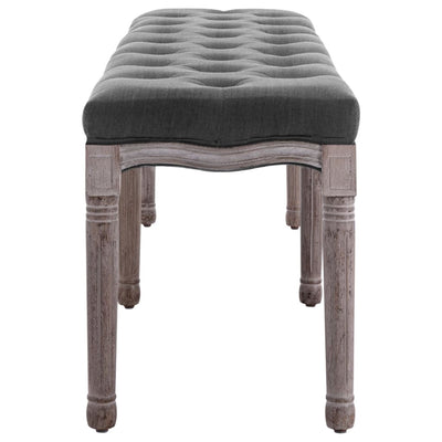 vidaXL Bench Linen Solid Wood 150x40x48 cm Dark Grey
