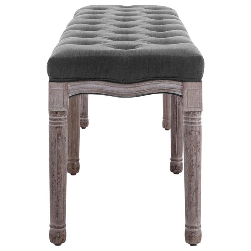 vidaXL Bench Linen Solid Wood 150x40x48 cm Dark Grey
