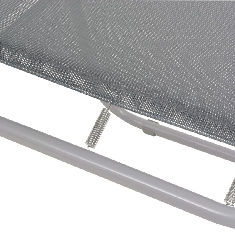 vidaXL 6 Piece Outdoor Dining Set Steel and Textilene Grey