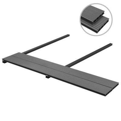 vidaXL WPC Decking Boards with Accessories 10 m² 4 m Anthracite