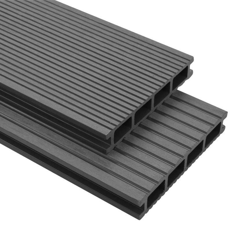 vidaXL WPC Decking Boards with Accessories 15 m² 4 m Anthracite