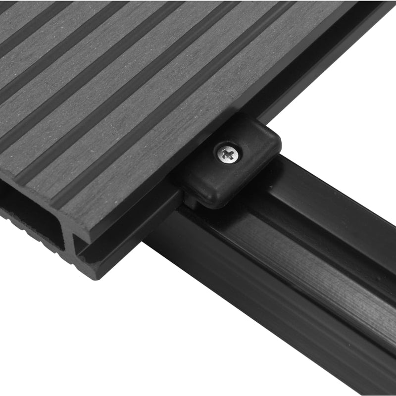 vidaXL WPC Decking Boards with Accessories 40 m² 4 m Anthracite