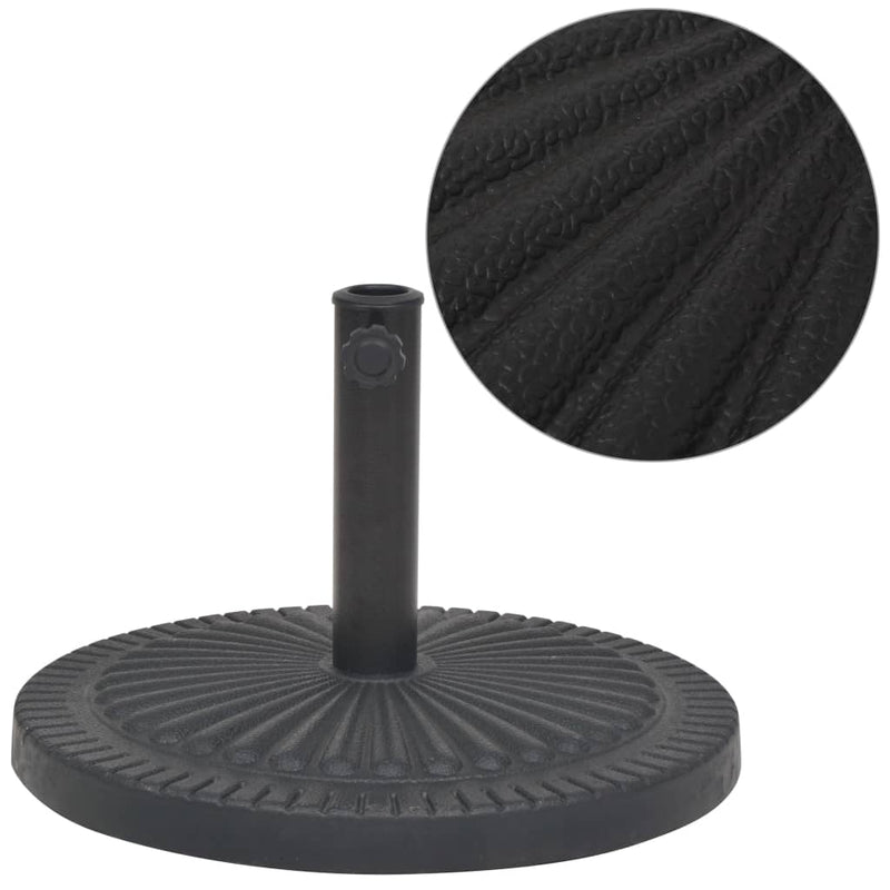 vidaXL Parasol Base Resin Square Black 19 kg