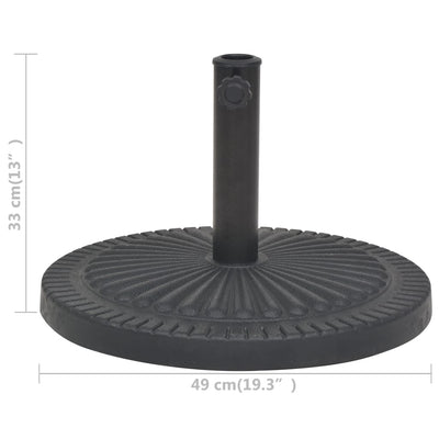 vidaXL Parasol Base Resin Square Black 19 kg