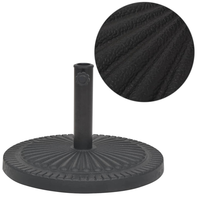 vidaXL Parasol Base Resin Square Black 19 kg