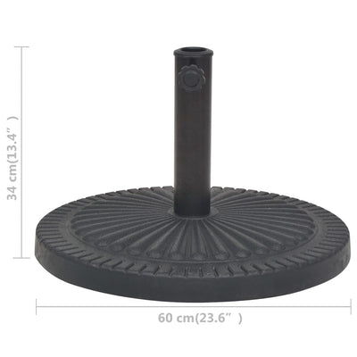 vidaXL Parasol Base Resin Square Black 19 kg