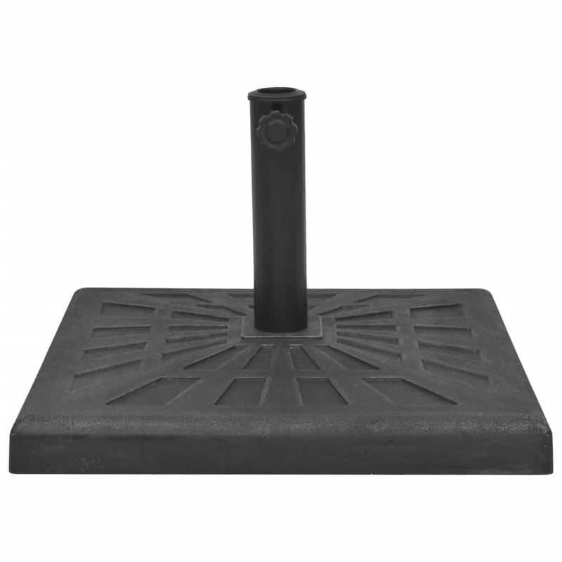 vidaXL Parasol Base Resin Square Black 19 kg