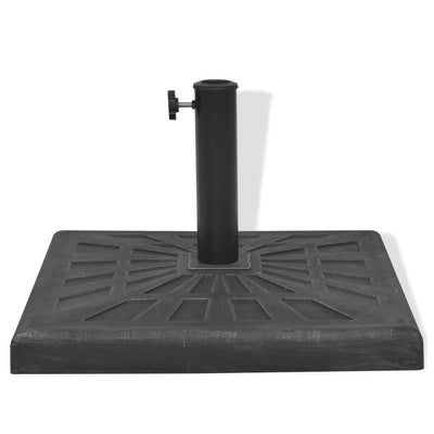 vidaXL Parasol Base Resin Square Black 19 kg