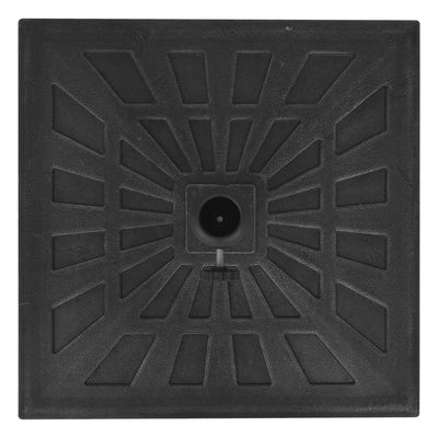 vidaXL Parasol Base Resin Square Black 19 kg
