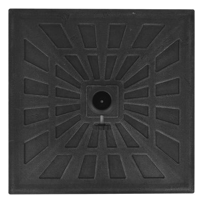 vidaXL Parasol Base Resin Square Black 12 kg