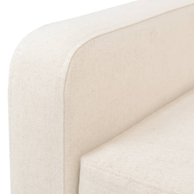 vidaXL 3-Seater Sofa Fabric Cream White