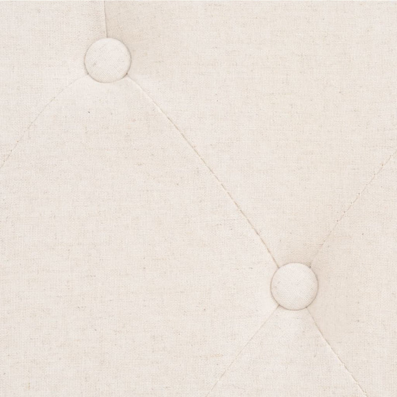 vidaXL 3-Seater Sofa Fabric Cream White