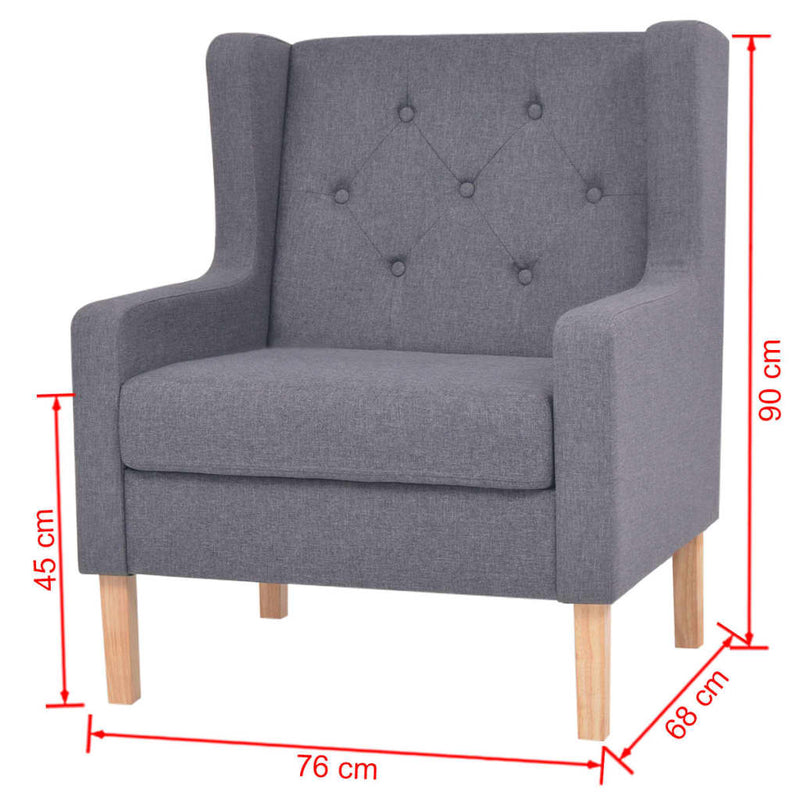 vidaXL Armchair Blue Fabric