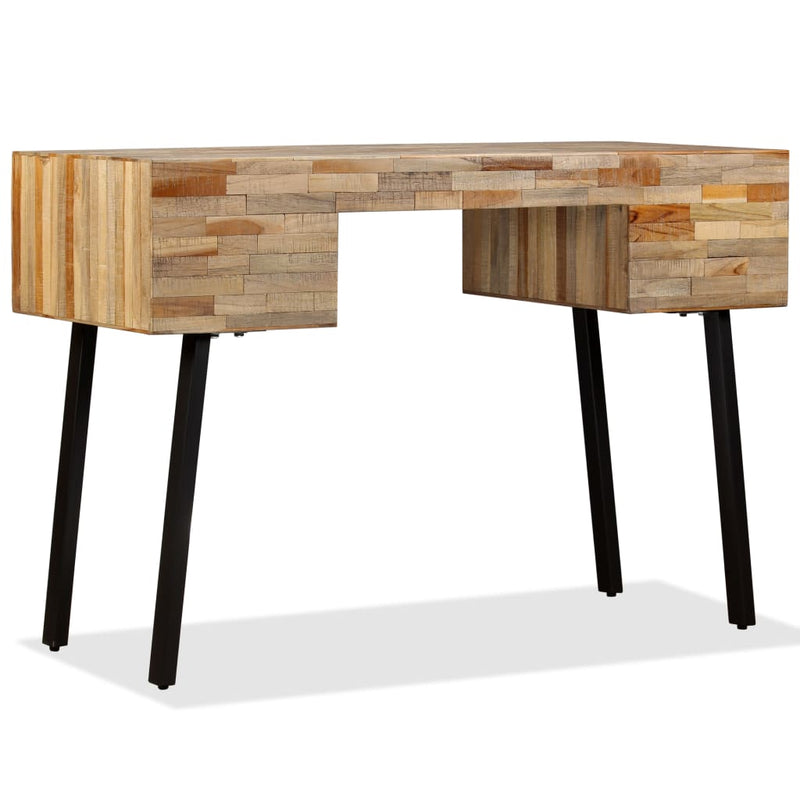 vidaXL Writing Desk 110x50x76 cm Solid Reclaimed Teak