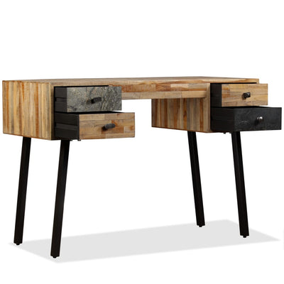 vidaXL Writing Desk 110x50x76 cm Solid Reclaimed Teak