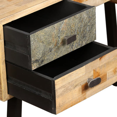vidaXL Writing Desk 110x50x76 cm Solid Reclaimed Teak