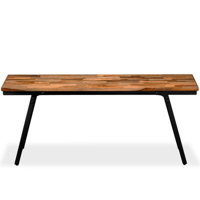 vidaXL Bench Reclaimed Teak and Steel 160x35x45 cm