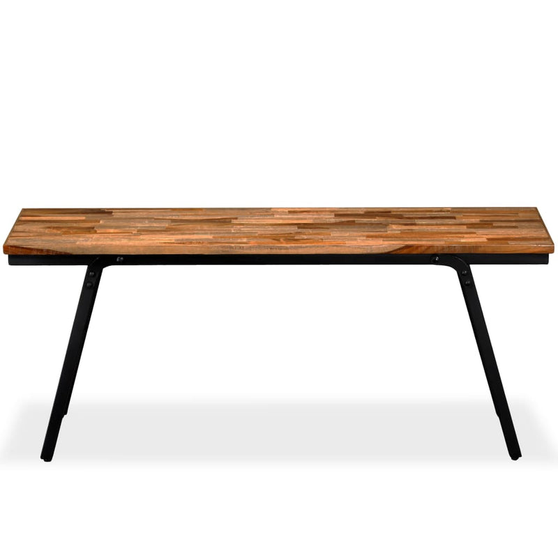 vidaXL Bench Reclaimed Teak and Steel 160x35x45 cm