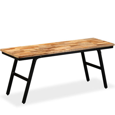 vidaXL Bench Reclaimed Teak and Steel 160x35x45 cm