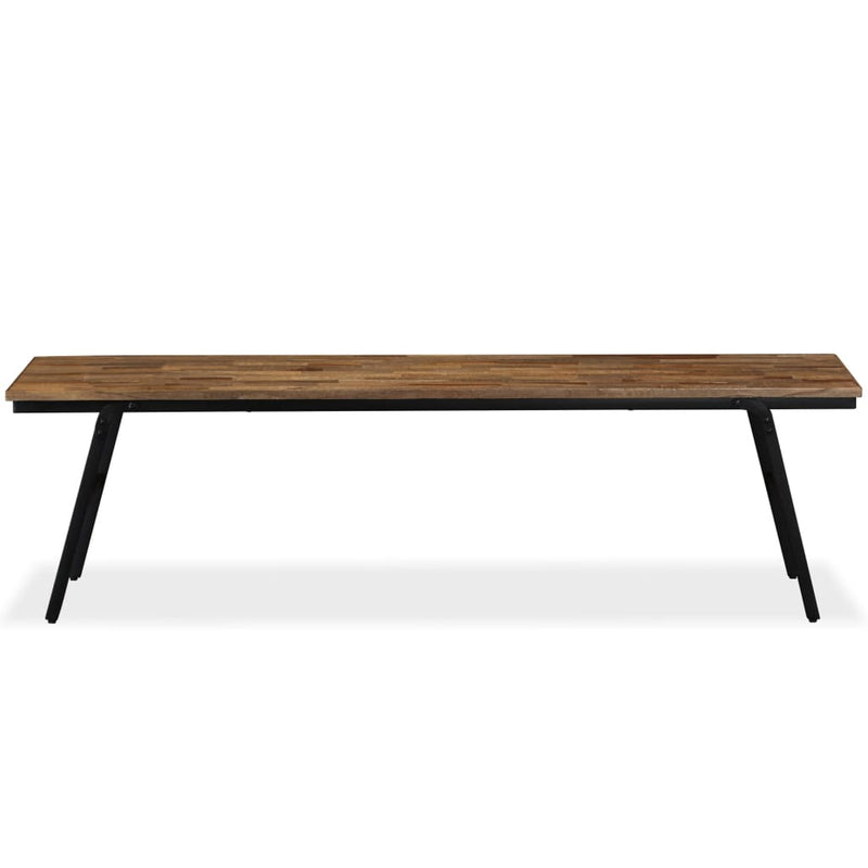 vidaXL Bench Reclaimed Teak and Steel 160x35x45 cm