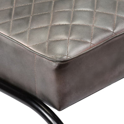 vidaXL Armchair Grey Genuine Leather