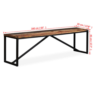 vidaXL Bench Solid Reclaimed Wood 160x35x45 cm