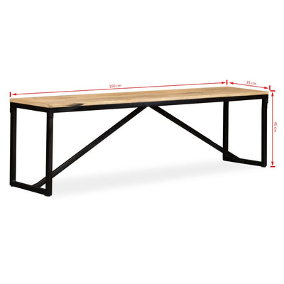 vidaXL Bench Solid Mango Wood 110x35x45 cm