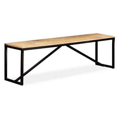 vidaXL Bench Solid Mango Wood 110x35x45 cm