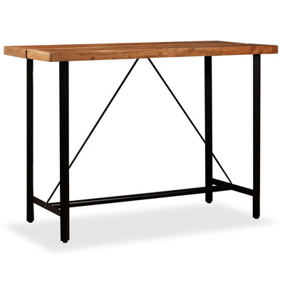 vidaXL Bar Table 150x70x107 cm Solid Acacia Wood