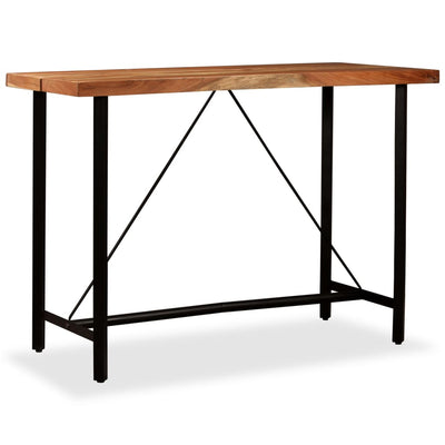 vidaXL Bar Table 150x70x107 cm Solid Acacia Wood