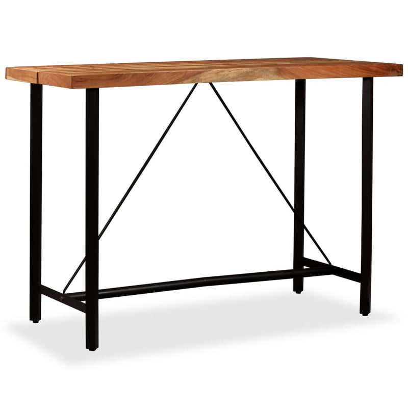 vidaXL Bar Table 150x70x107 cm Solid Acacia Wood