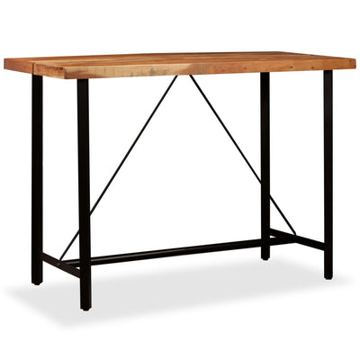 vidaXL Bar Table 150x70x107 cm Solid Acacia Wood