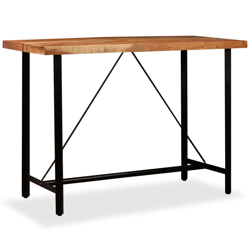 vidaXL Bar Table 150x70x107 cm Solid Acacia Wood