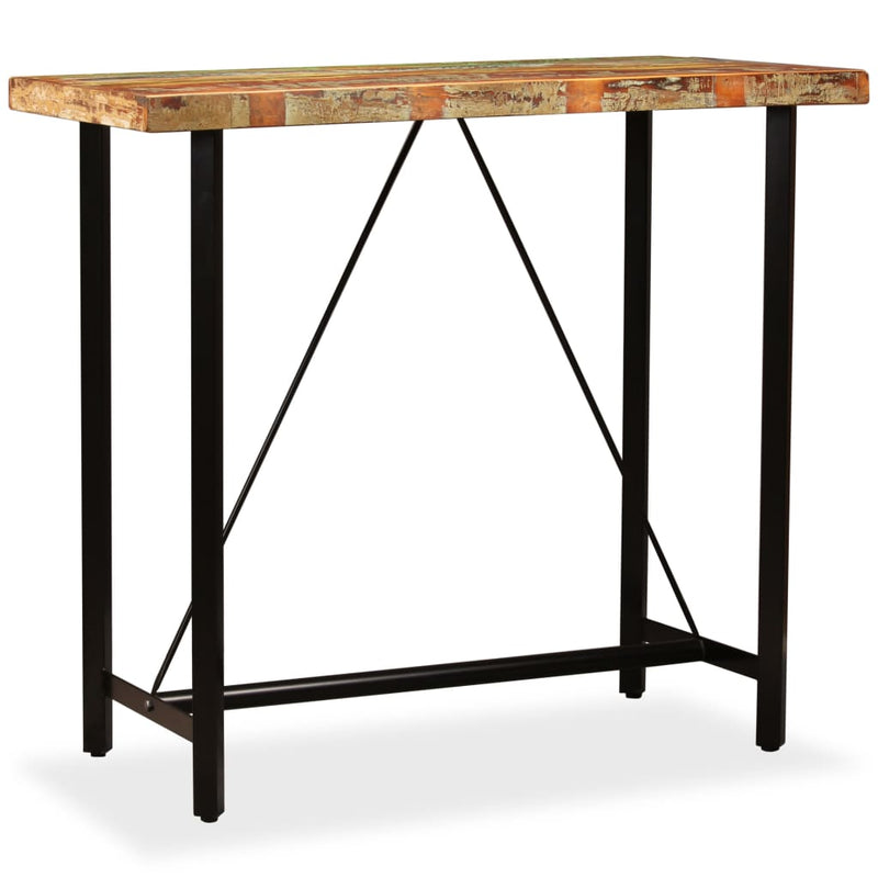 vidaXL Bar Table 120x60x107 cm Solid Reclaimed Wood