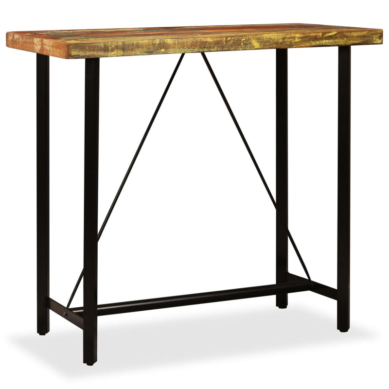 vidaXL Bar Table 120x60x107 cm Solid Reclaimed Wood