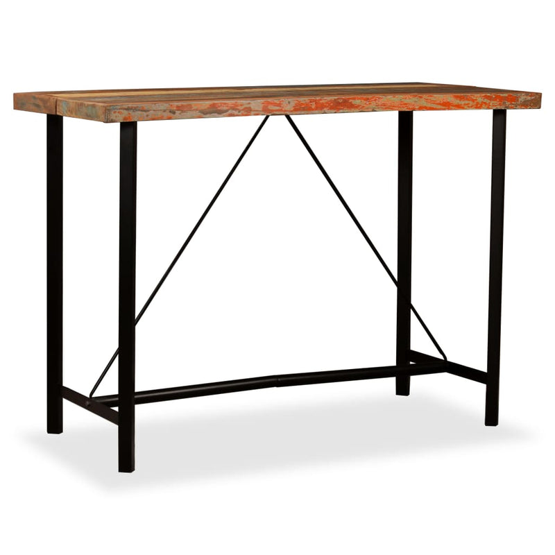 vidaXL Bar Table 120x60x107 cm Solid Reclaimed Wood