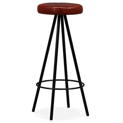 vidaXL Bar Stools 2 pcs Real Leather