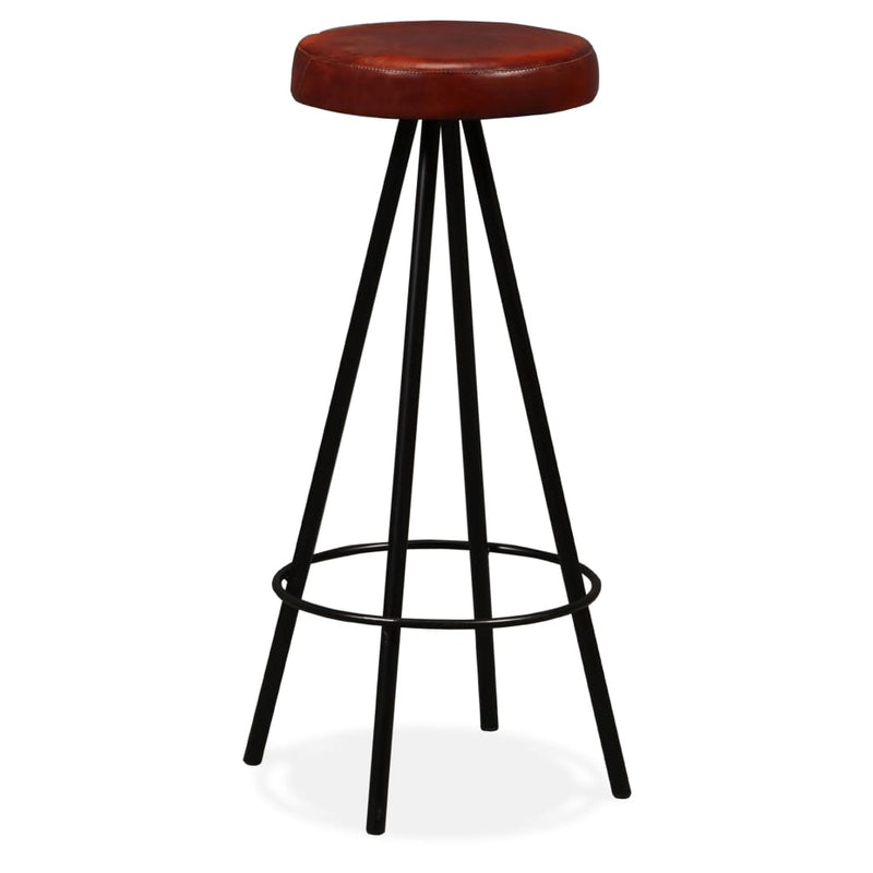 vidaXL Bar Stools 4 pcs Real Leather