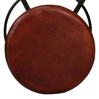 vidaXL Bar Stools 4 pcs Real Leather