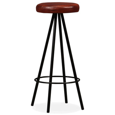vidaXL Bar Stools 4 pcs Real Leather