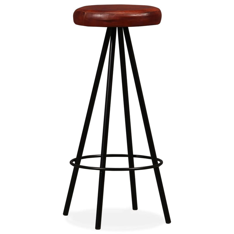 vidaXL Bar Stools 4 pcs Real Leather